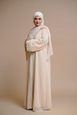 Load image into Gallery viewer, Embellished abaya with intricate front and back detailing.