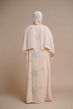 Load image into Gallery viewer, Embellished abaya with intricate front and back detailing.