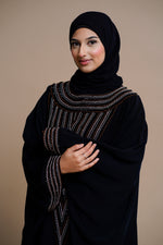 Load image into Gallery viewer, LUXURY BLACK EMBELLISHED CLOSED ABAYA