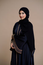 Load image into Gallery viewer, Golden Lace work Abaya- Beige
