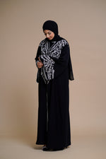 Load image into Gallery viewer, Classic Abaya with intricate embroidery - Black.