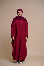 Load image into Gallery viewer, Meticulously designed with intricate stonework adorning both the front and back. (Maroon)