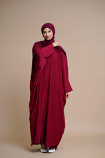 Load image into Gallery viewer, Meticulously designed with intricate stonework adorning both the front and back. (Maroon)