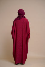 Load image into Gallery viewer, Meticulously designed with intricate stonework adorning both the front and back. (Maroon)