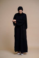 Load image into Gallery viewer, Embellished nidha Abaya (Black)