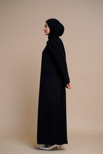Load image into Gallery viewer, Embellished nidha Abaya (Black)