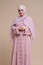 Load image into Gallery viewer, Embellished open Abaya (Beige)
