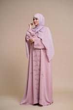 Load image into Gallery viewer, Embellished open Abaya (Beige)