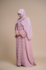 Load image into Gallery viewer, Embellished open Abaya (Beige)
