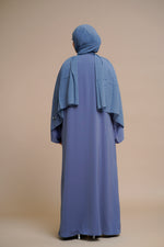 Load image into Gallery viewer, Embellished open Abaya (Antique Blue)