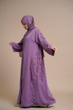 Load image into Gallery viewer, Embellished nidha Abaya (Purple)