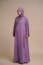 Load image into Gallery viewer, Embellished nidha Abaya (Purple)