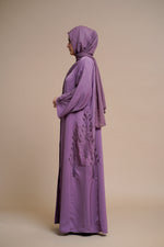 Load image into Gallery viewer, Embellished nidha Abaya (Purple)
