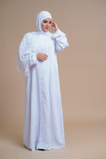 Load image into Gallery viewer, EMBELLISHED Hand Work OPEN ABAYA (White)
