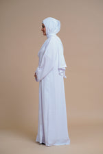 Load image into Gallery viewer, EMBELLISHED Hand Work OPEN ABAYA (White)