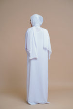 Load image into Gallery viewer, EMBELLISHED Hand Work OPEN ABAYA (White)
