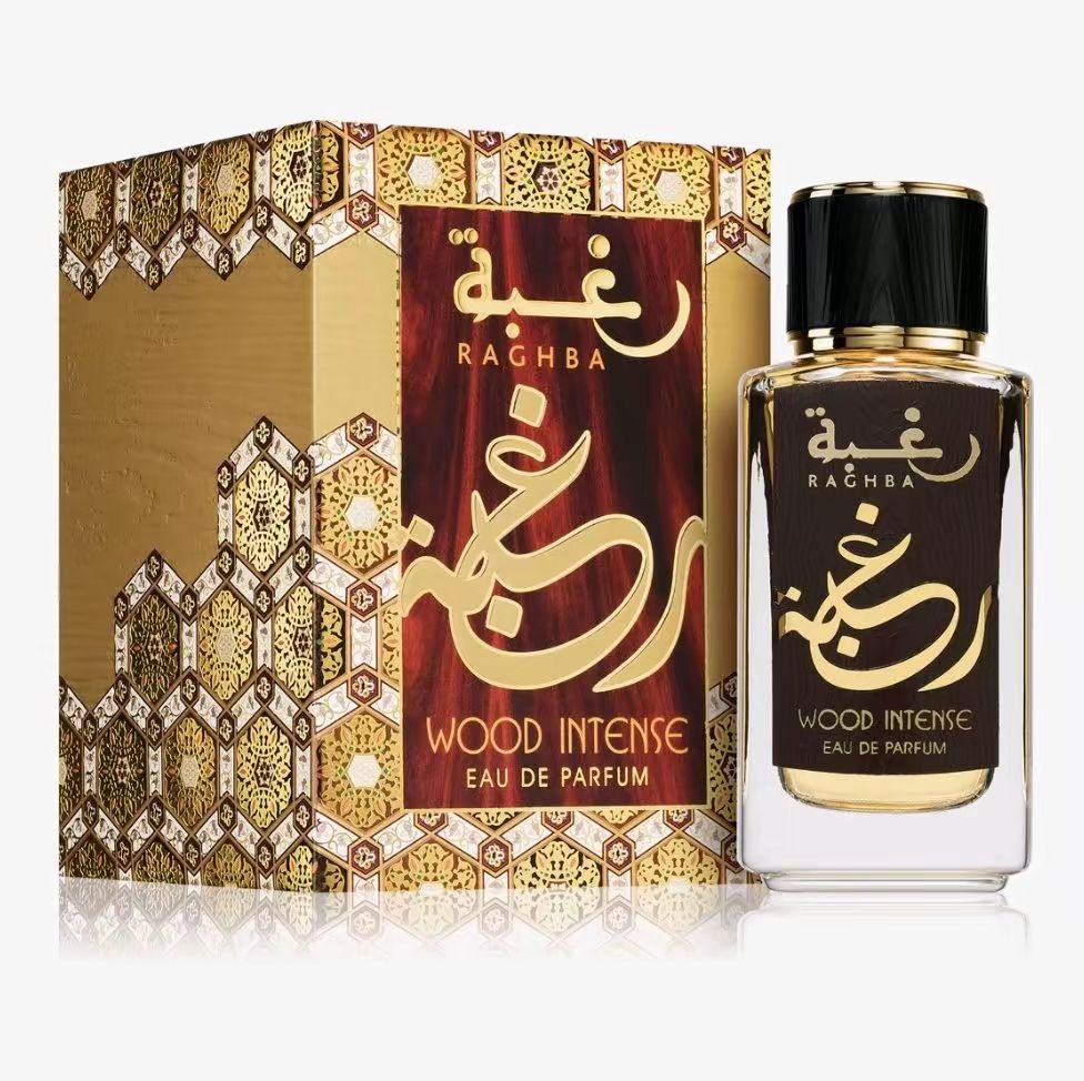 Lattafa Perfumes Raghba Wood Intense Long Lasting Oud & Musk Fragrance Imported Liquid Eau De Parfum For Unisex (100ml)