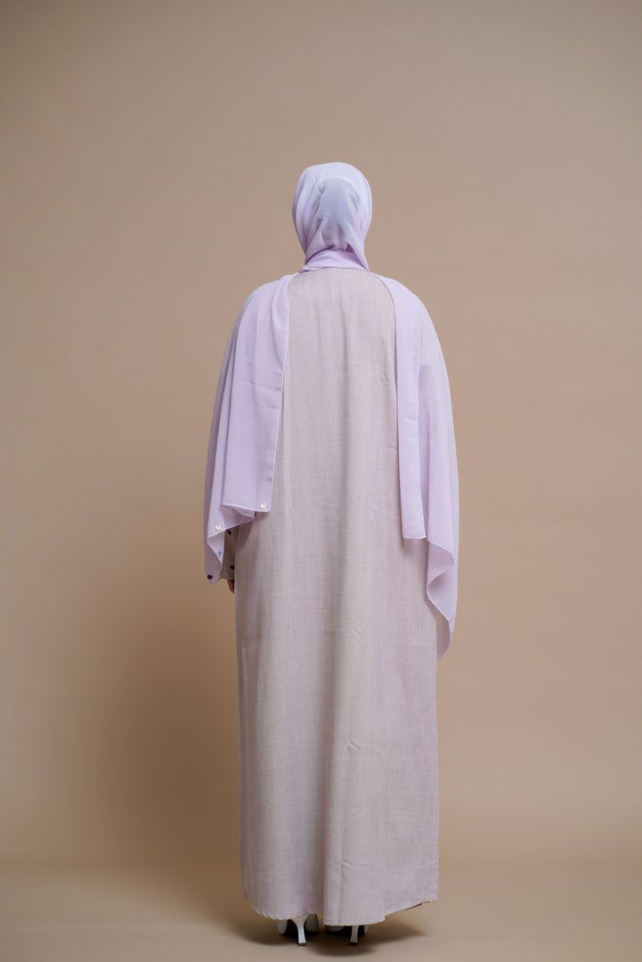 Heart-shaped hand-sewn abaya (PINK)