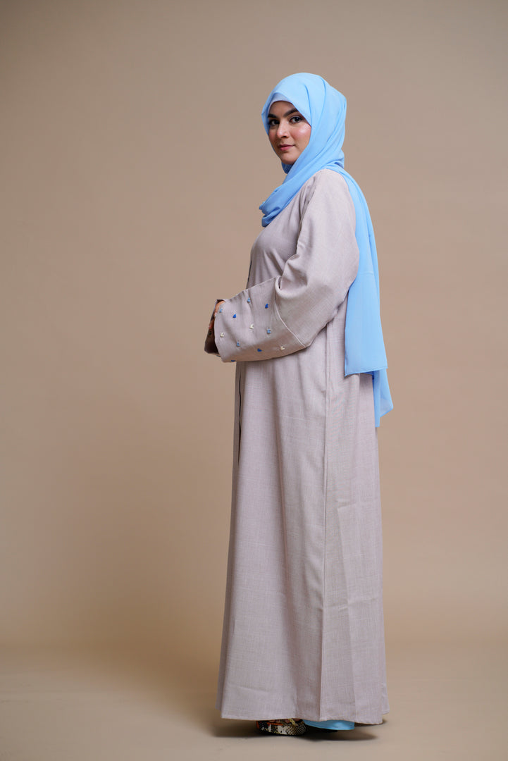 Heart-shaped hand-sewn abaya (PINK)