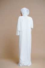 Load image into Gallery viewer, Plain Textured Open Abaya (White)
