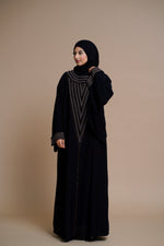 Load image into Gallery viewer, LUXURY BLACK EMBELLISHED CLOSED ABAYA
