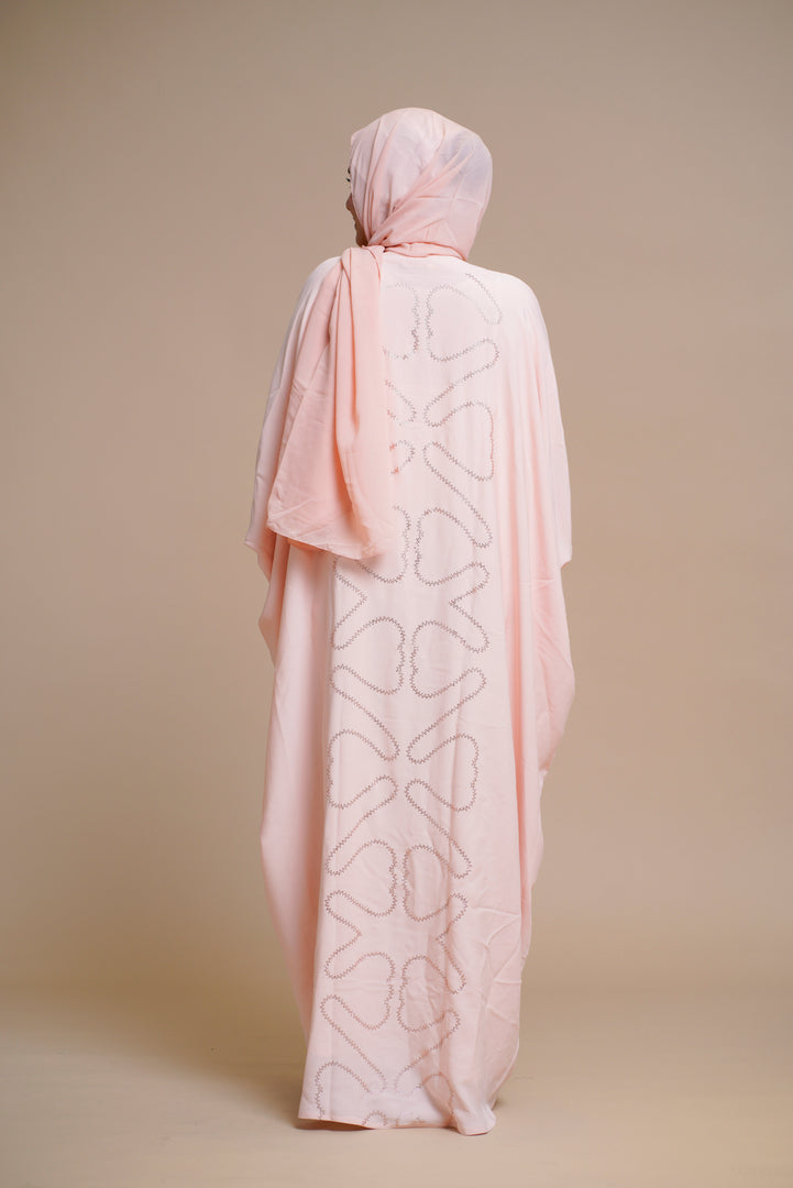 Meticulously designed with intricate stonework adorning both the front and back. (Pink)