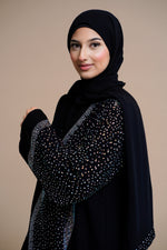 Load image into Gallery viewer, Luxury Black Abaya Featuring Exquisite Embellishments (BLACK)
