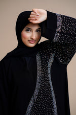 Load image into Gallery viewer, Luxury Black Abaya Featuring Exquisite Embellishments (BLACK)
