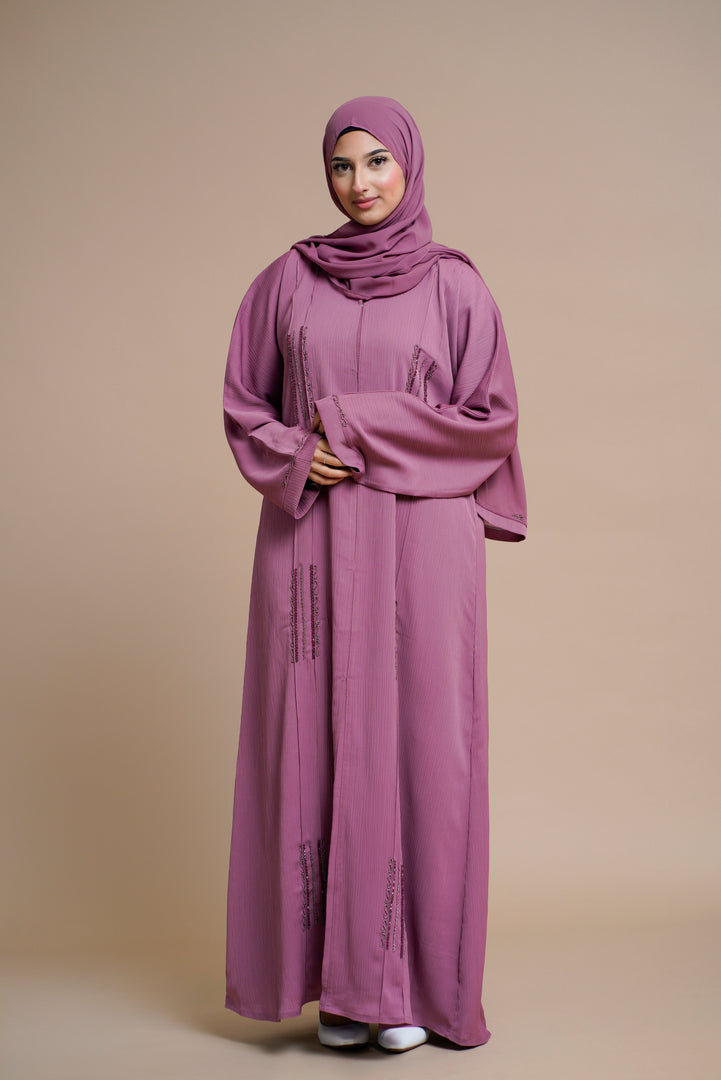 EMBELLISHED Hand Work OPEN ABAYA