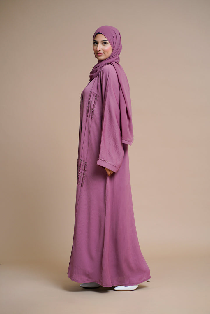 EMBELLISHED Hand Work OPEN ABAYA