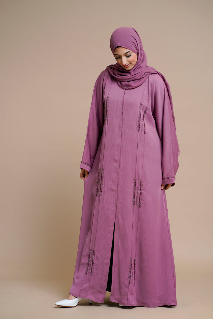 EMBELLISHED Hand Work OPEN ABAYA