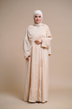 Load image into Gallery viewer, EMBELLISHED Hand Work OPEN ABAYA (Beige)
