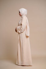 Load image into Gallery viewer, EMBELLISHED Hand Work OPEN ABAYA (Beige)
