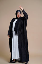 Load image into Gallery viewer, Embellished overcoat open Abaya
