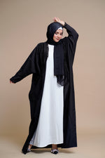 Load image into Gallery viewer, Embellished overcoat open Abaya
