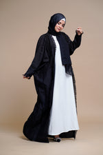 Load image into Gallery viewer, Embellished overcoat open Abaya
